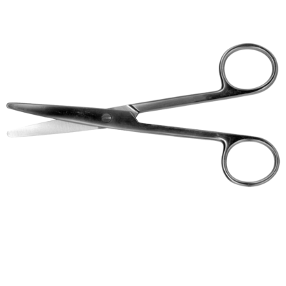 Enucleation Scissors with heavy rounded blades