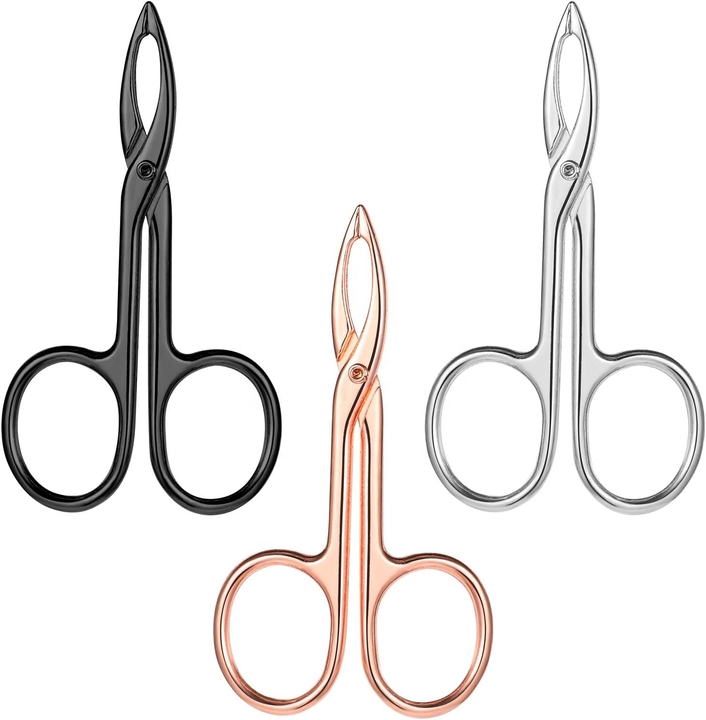 Tweezers Handle Straight Tip Eyebrows Scissors